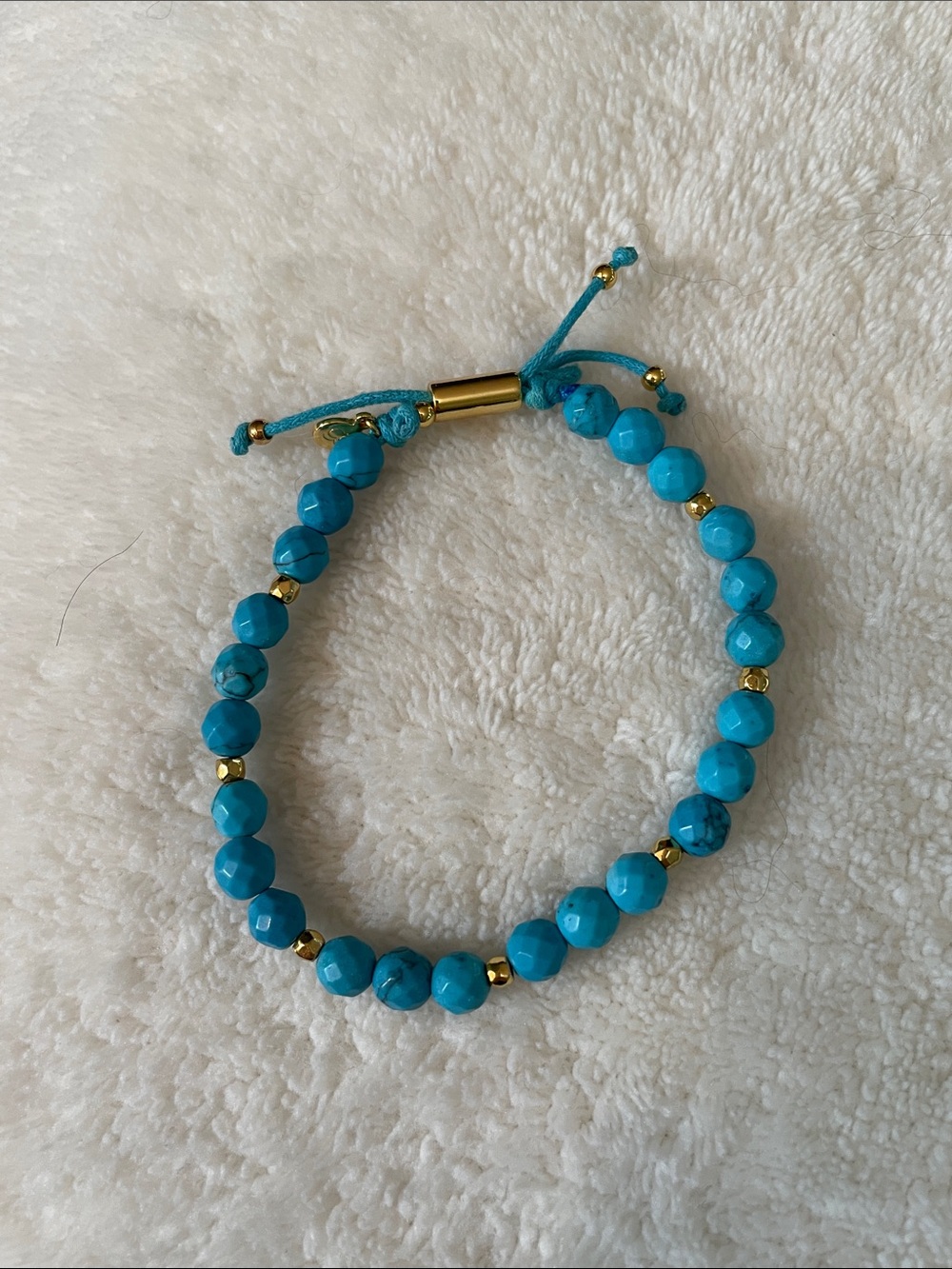 Gorjana turquoise beaded adjustable bracelet